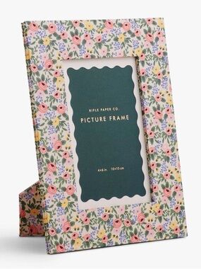 Rifle Paper Co. Rosa Paper Wrapped Picture Frame designed to hold a 4x6 inch